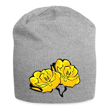 Roses - Jersey Beanie - heather grey - Front