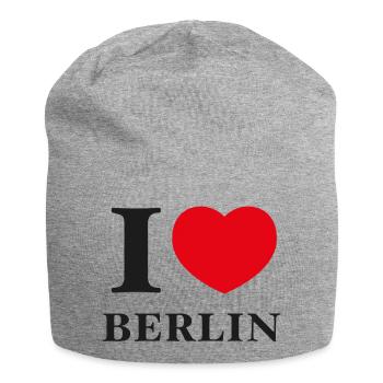 I Love Berlin - Jersey-Beanie - Grau meliert - Vorne
