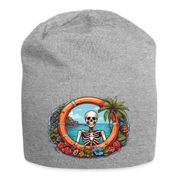 Tropical Skeleton - Jersey Beanie - heather grey - Front