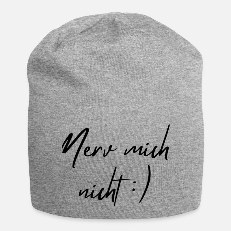 Nerv mich nicht - Jersey-Beanie - Grau meliert