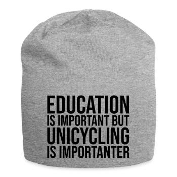 Unicycle Unicycle Unicycle - Jersey Beanie - heather grey - Front
