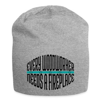 cool logging lumberjackwoodworking - Jersey Beanie - heather grey - Front
