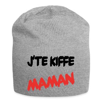 I love you mom - Jersey Beanie - heather grey - Front