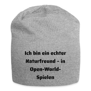 Typisch-Gamer - Jersey-Beanie - Grau meliert - Vorne