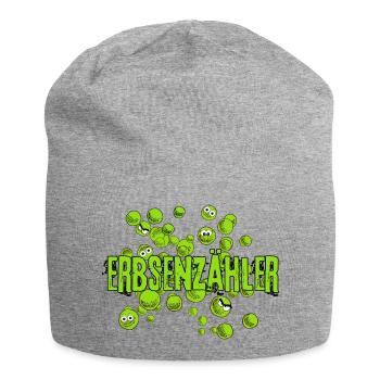 Erbsenzähler mrs Erdnuss grün fun comic - Jersey-Beanie - Grau meliert - Vorne