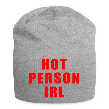 Hot person irl - Jersey-Beanie - Grau meliert - Vorne