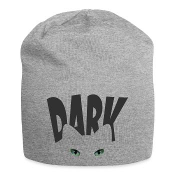 Cat in the Dark - Jersey Beanie - heather grey - Front