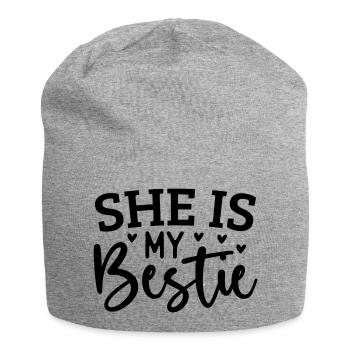 t shirt meilleure amie - Bonnet en jersey - gris chiné - Devant