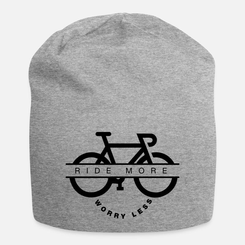 Ride More Worry Less - Jersey-Beanie - Grau meliert