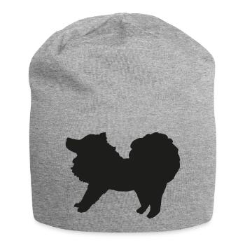 Spitz schwarz - Jersey-Beanie - Grau meliert - Vorne