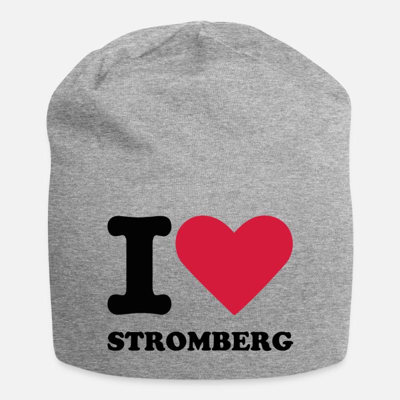 Stromberg Mit Spruch I Love Stromberg - Jersey-Beanie - Grau meliert