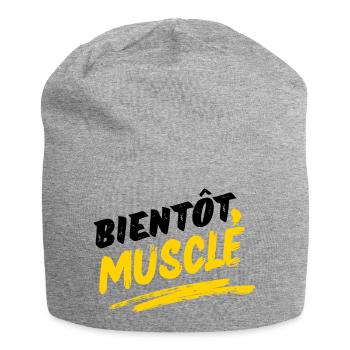 Energetic Muscular Design in Urban Style - Jersey Beanie - heather grey - Front