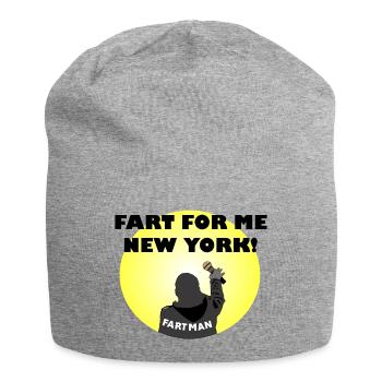 Fart Man Comedy Illustration - Jersey Beanie - heather grey - Front