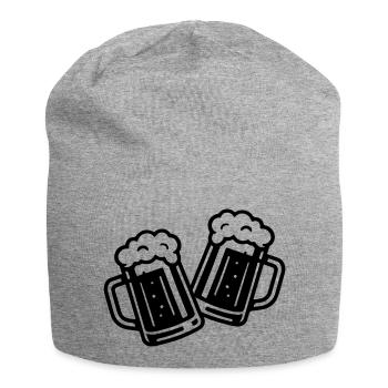 Bier Prost Bierkrug - Jersey-Beanie - Grau meliert - Vorne