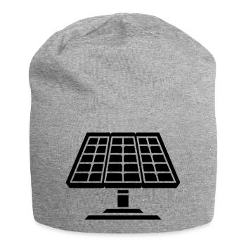 Solar Anlage Panele - Jersey-Beanie - Grau meliert - Vorne