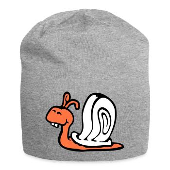 escargot Dents De Lapin Mignon Mignon Heureux Drôle - Bonnet en jersey - gris chiné - Devant