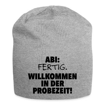 Abitur fertig - Jersey-Beanie - Grau meliert - Vorne