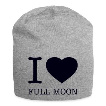 J’adore Pleine lune Vollmond - Bonnet en jersey - gris chiné - Devant