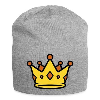 Goldene König Krone Juwelen Vektor - Jersey-Beanie - Grau meliert - Vorne