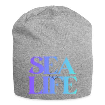 Meeresleben Gradient Schriftdesign - Jersey-Beanie - Grau meliert - Vorne