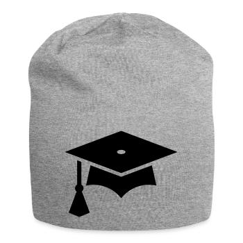 Abi, bonnet de fin d’études, chapeau de fac, remise de diplôme - Bonnet en jersey - gris chiné - Devant