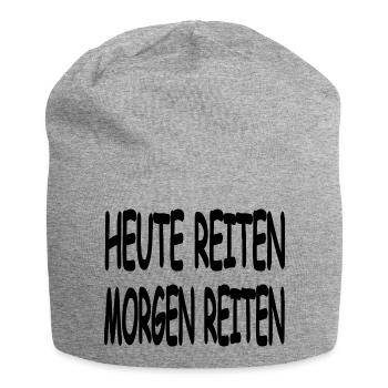 Reiten - Jersey-Beanie - Grau meliert - Vorne