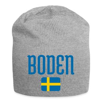 Boden Schweden Flaggentypografie - Jersey-Beanie - Grau meliert - Vorne