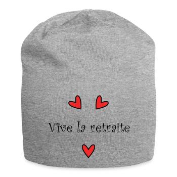 RETRAITE. RETRAITE. RETRAITEE. RETRAITE - Bonnet en jersey - gris chiné - Devant