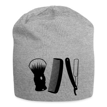 Salon de coiffure - Bonnet en jersey - gris chiné - Devant