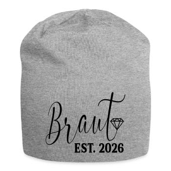 Fiançailles de mariage - Mariée 2026 - Bonnet en jersey - gris chiné - Devant