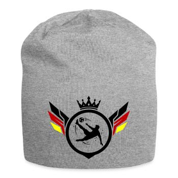 Footballer overhead kick Germany - Jersey Beanie - heather grey - Front