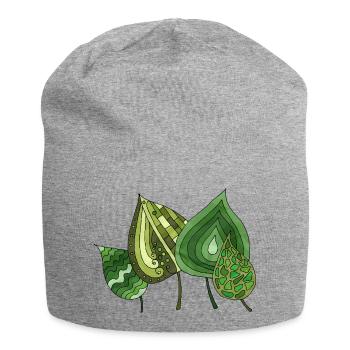 leaves - Jersey Beanie - heather grey - Front