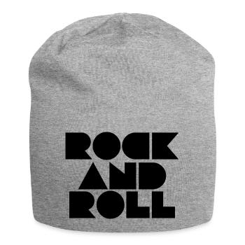 Rock and Roll Geometric Bold Typografie - Jersey-Beanie - Grau meliert - Vorne