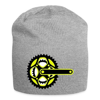 Bicycle Chainring Icon - Jersey Beanie - heather grey - Front