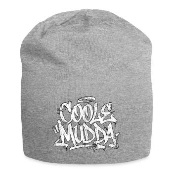 Cool Mom Handwriting Graffiti - Jersey Beanie - heather grey - Front