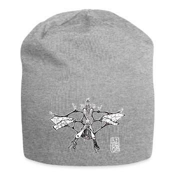 Dragonfly metazoan - Jersey Beanie - heather grey - Front