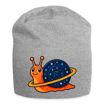 Galaktische Schnecke - Jersey-Beanie - Grau meliert - Vorne
