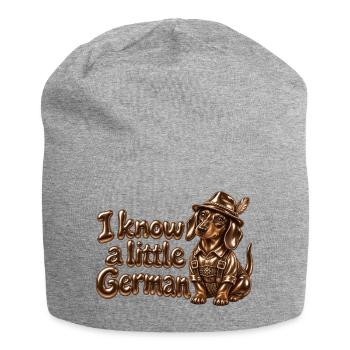 Kleiner deutscher bayerischer Dackel - Jersey-Beanie - Grau meliert - Vorne