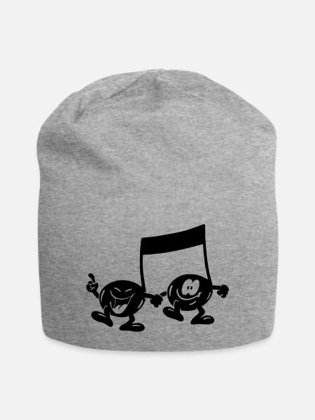 note - Jersey-Beanie - Grau meliert