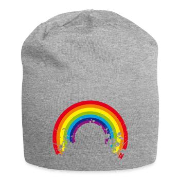 rainbow rainbow - Jersey Beanie - heather grey - Front