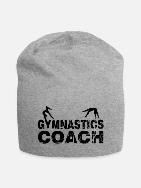Turnen Trainer, Turnerin, Gymnastics Coach - Jersey-Beanie - Grau meliert