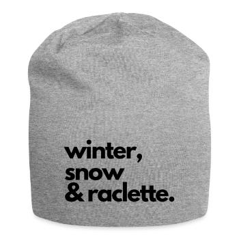 Winter, Schnee & Raclette - Jersey-Beanie - Grau meliert - Vorne