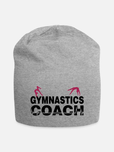 Turnen Trainer, Turnerin, Gymnastics Coach - Jersey-Beanie - Grau meliert