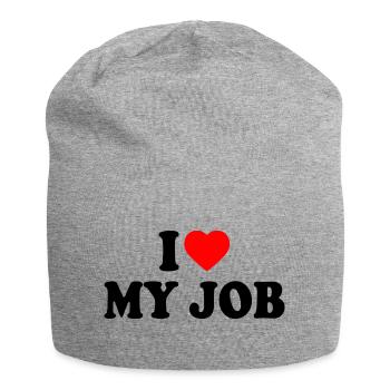 I love my job - Bonnet en jersey - gris chiné - Devant