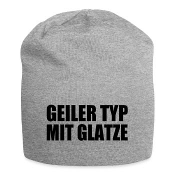 geiler typ mit glatze - Jersey-Beanie - Grau meliert - Vorne