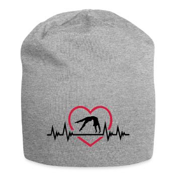 Gymnase rythme cardiaque cardiaque avec cardio, gymnastique ECG - Bonnet en jersey - gris chiné - Devant