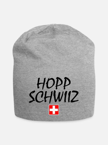 Hopp schwiiz - Jersey-Beanie - Grau meliert