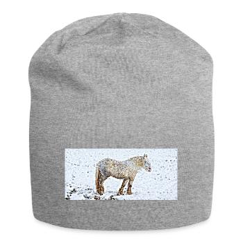 La jument de trait - Bonnet en jersey - gris chiné - Devant