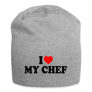I love my chef - Jersey-Beanie - Grau meliert - Vorne