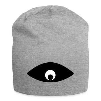 Auge beobachtet dich - Jersey-Beanie - Grau meliert - Vorne
